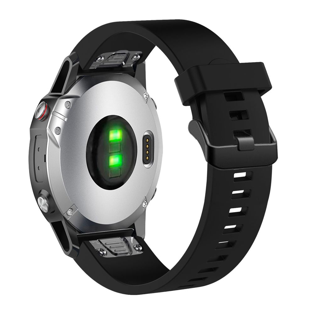 Fixed | Silicone Strap for Garmin QuickFit 20mm | Black - Image 3