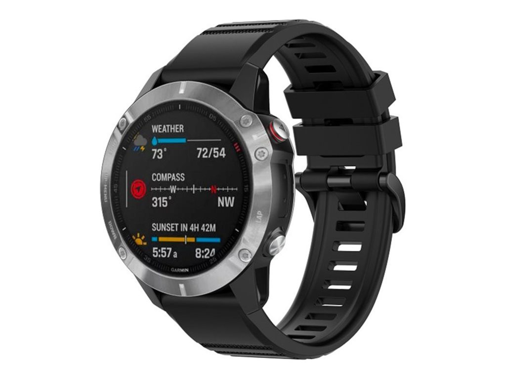 Fixed | Silicone Strap for Garmin QuickFit 26mm | Black - Image 2
