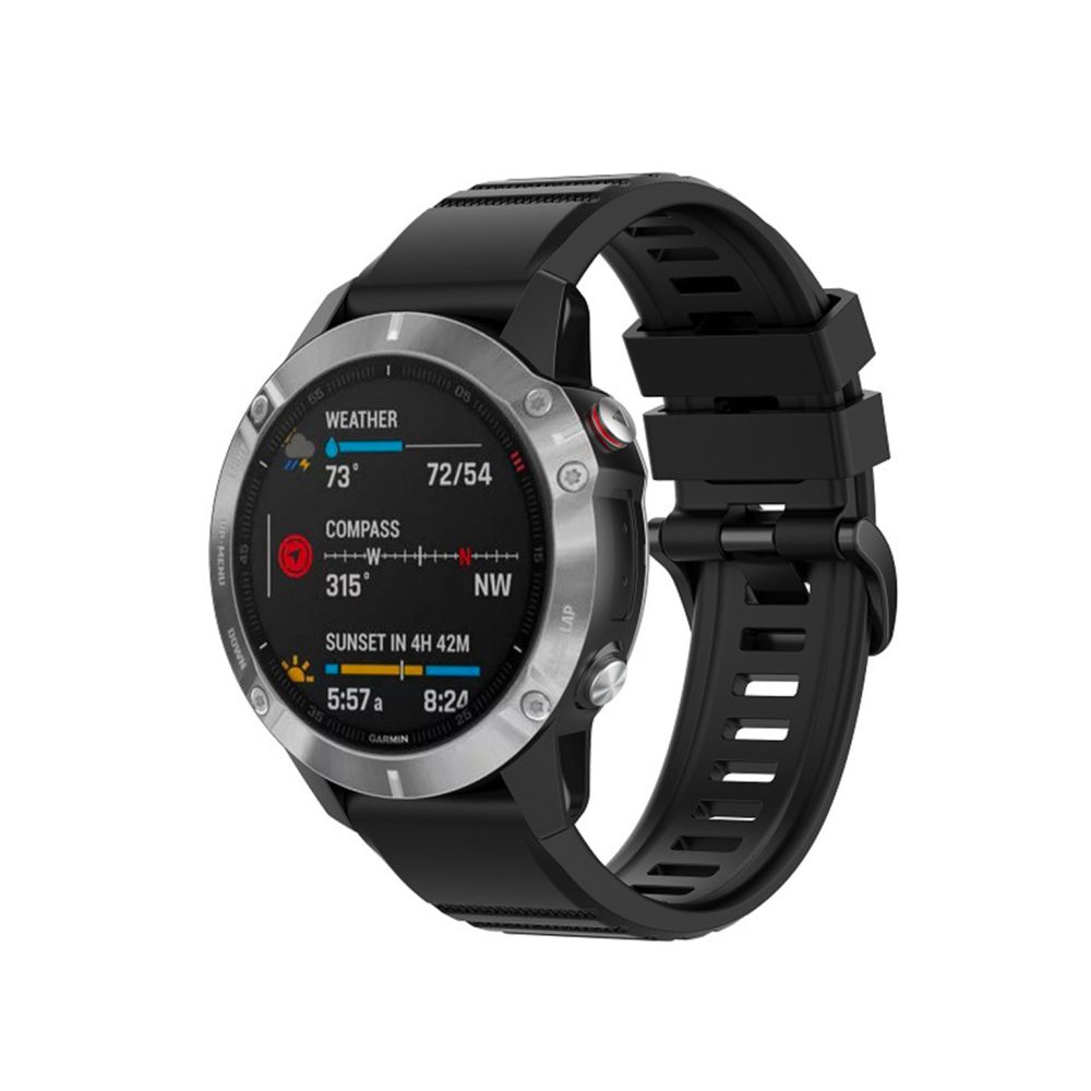 Fixed | Silicone Strap for Garmin QuickFit 26mm | Black - Image 4
