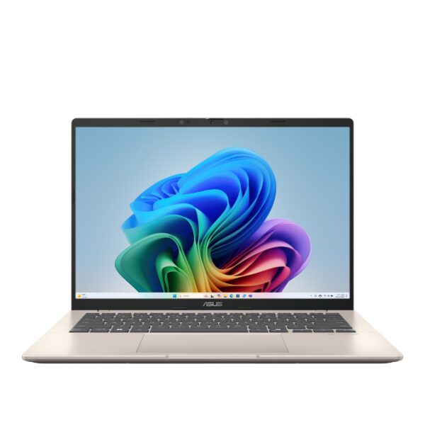 Asus Vivobook 14 X1407QA-LY045W | Platinum Gold | 14 " | IPS | WUXGA | 1920 x 1200 pixels | 60 Hz | Anti-glare | Snapdragon X | X1 26 100 | 16 GB | LPDDR5X | Solid-state drive capacity 512 GB | Qualcomm Adreno GPU | Windows 11 Home | 802.11ax | Bluetooth version 5.3 | Keyboard language US international | Keyboard backlit | Warranty 24 month(s)