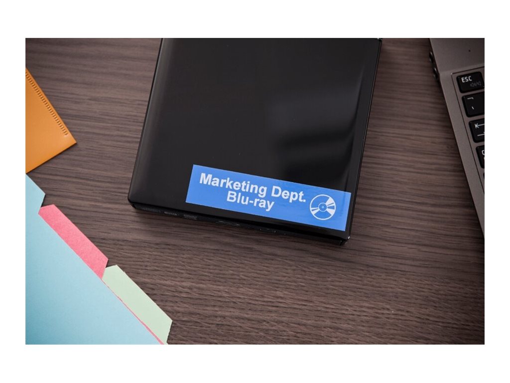 Brother | TZe-555 Laminated tape | White On Blue | TZe | 8 m | 2.4 cm - Image 12