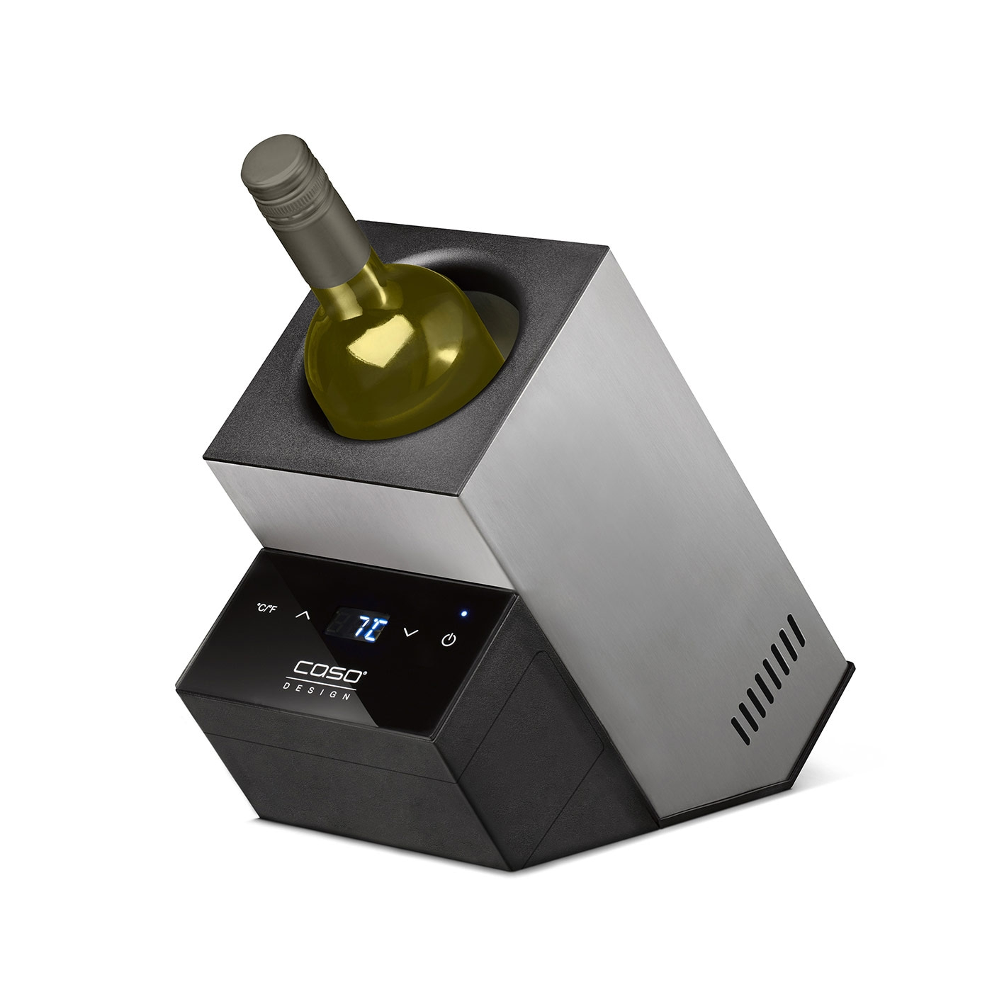 Caso | Wine Cooler | WineCase Deluxe Inox | Bottles capacity 1 | Black/Silver - Image 7