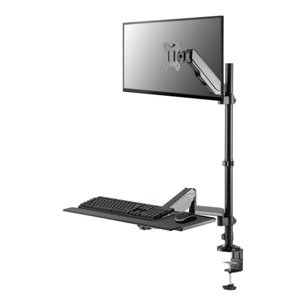 Neomounts Desk Mount | DS90-325BL1 Sit-stand workstation desk | Adjustable Height, Rotate, Tilt, Swivel | 17-32 " | Maximum weight (capacity) 9 kg | Black