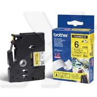 Brother | TZe-FX611 Flexible ID Laminated Tape | Black on Yellow | TZe | 8 m | 6 cm - Image 2
