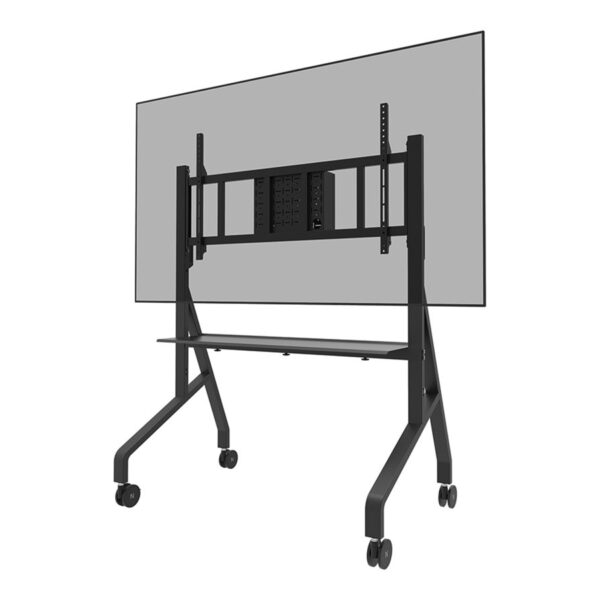 Neomounts Floor stand | FL50-575BL1 TV trolley | Adjustable Height | 65-110 " | Maximum weight (capacity) 125 kg | Black