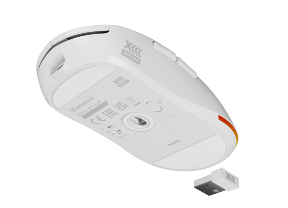 Genesis Zircon XIII Custom | Wireless | Gaming Mouse | 2.4 GHz, USB | White - Image 8