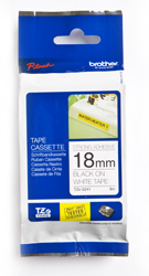 Brother | TZe-S241 Strong Adhesive Laminated Tape | Black on White | TZe | 8 m | 1.8 cm - Image 2