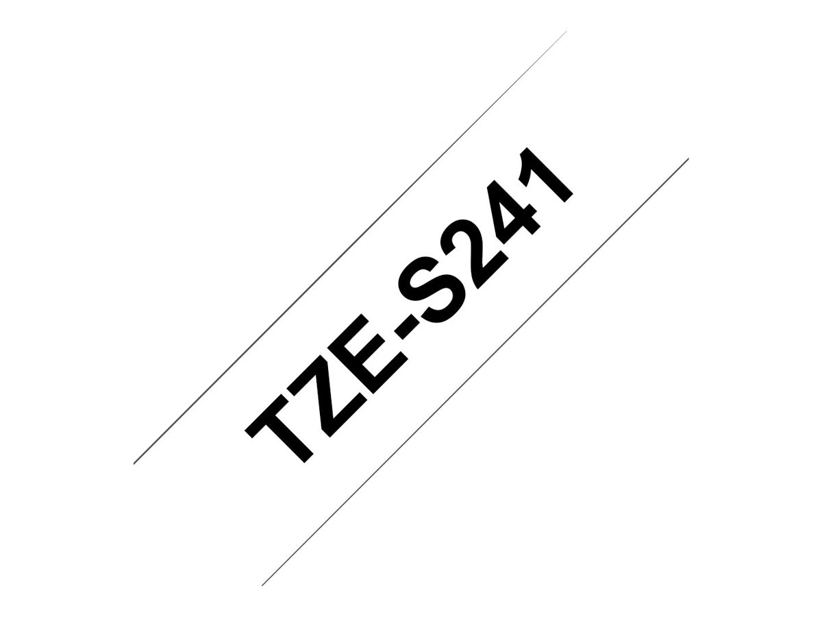 Brother | TZe-S241 Strong Adhesive Laminated Tape | Black on White | TZe | 8 m | 1.8 cm - Image 8