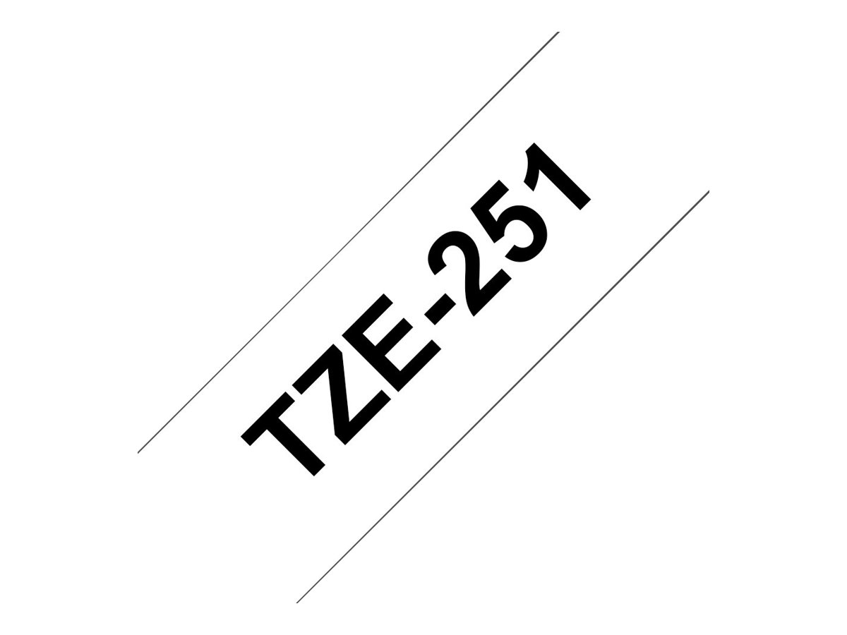 Brother | TZ-251 Laminated Tape | Black on White | TZe | 8 m | 2.4 cm - Image 13