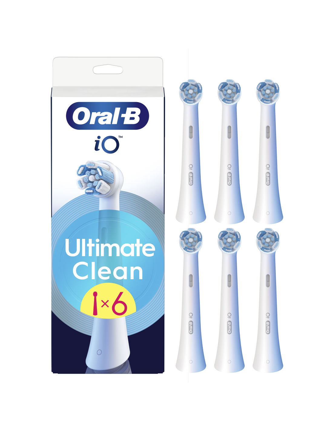 Oral-B | Replaceable toothbrush heads | iO UltimateClean | Heads | For adults | Number of brush heads included 6 | White