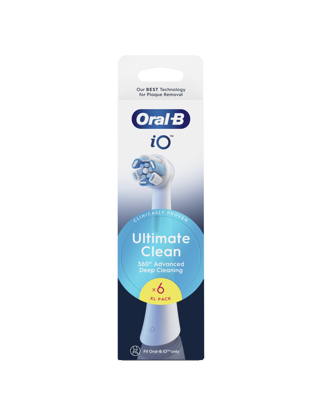 Oral-B | Replaceable toothbrush heads | iO UltimateClean | Heads | For adults | Number of brush heads included 6 | White - Image 3