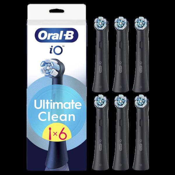 Oral-B | Replaceable toothbrush heads | iO UltimateClean | Heads | For adults | Number of brush heads included 6 | Black