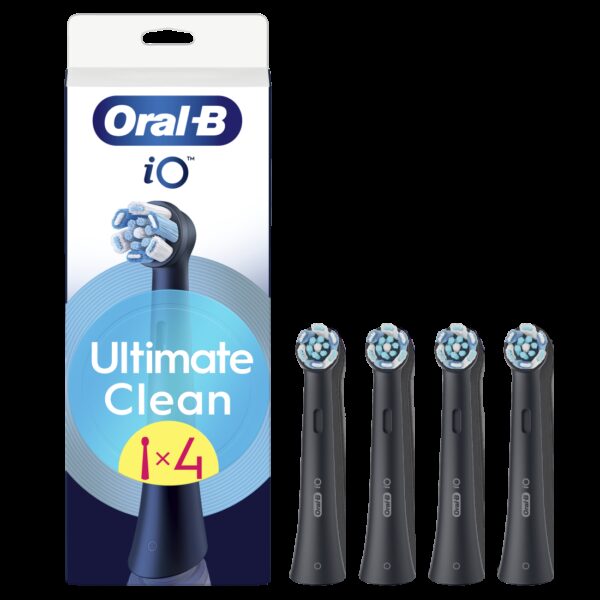 Oral-B | Replaceable toothbrush heads | iO UltimateClean | Heads | For adults | Number of brush heads included 4 | Black