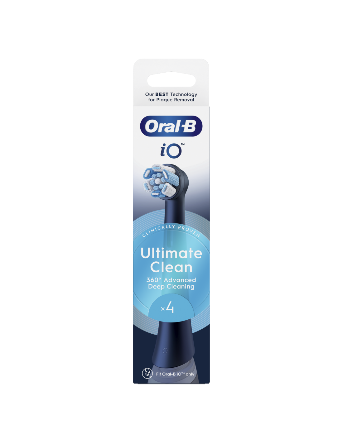 Oral-B | Replaceable toothbrush heads | iO UltimateClean | Heads | For adults | Number of brush heads included 4 | Black - Image 3