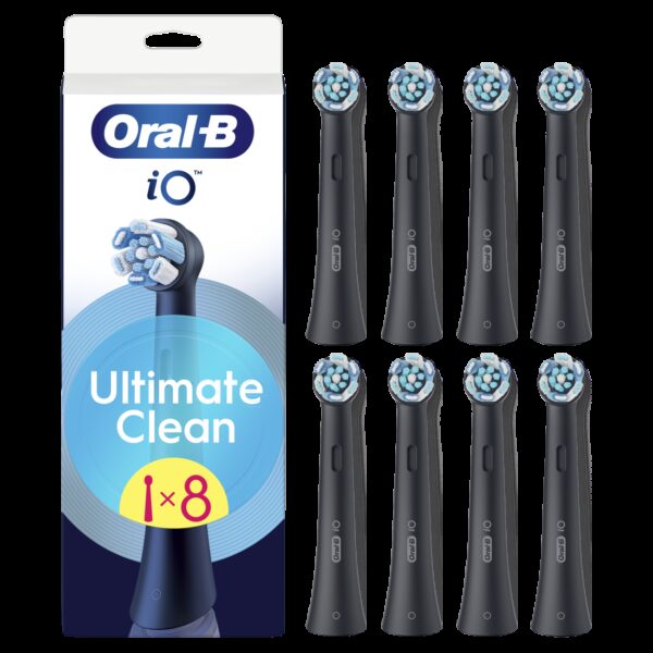 Oral-B | Replaceable toothbrush heads | iO UltimateClean | Heads | For adults | Number of brush heads included 8 | Black