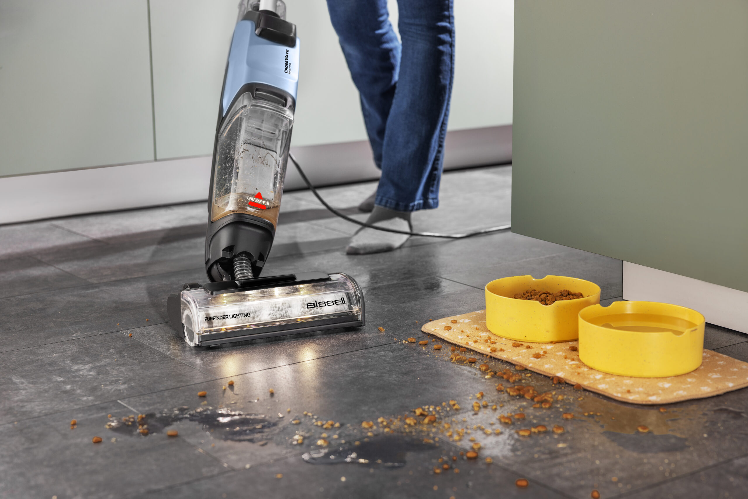 Bissell Vacuum Cleaner | CrossWave EdgeFind Select All-in-one Multi-surface | Corded operating | Washing function | 290-340 W | Black/Lake Blue/Silver - Image 4