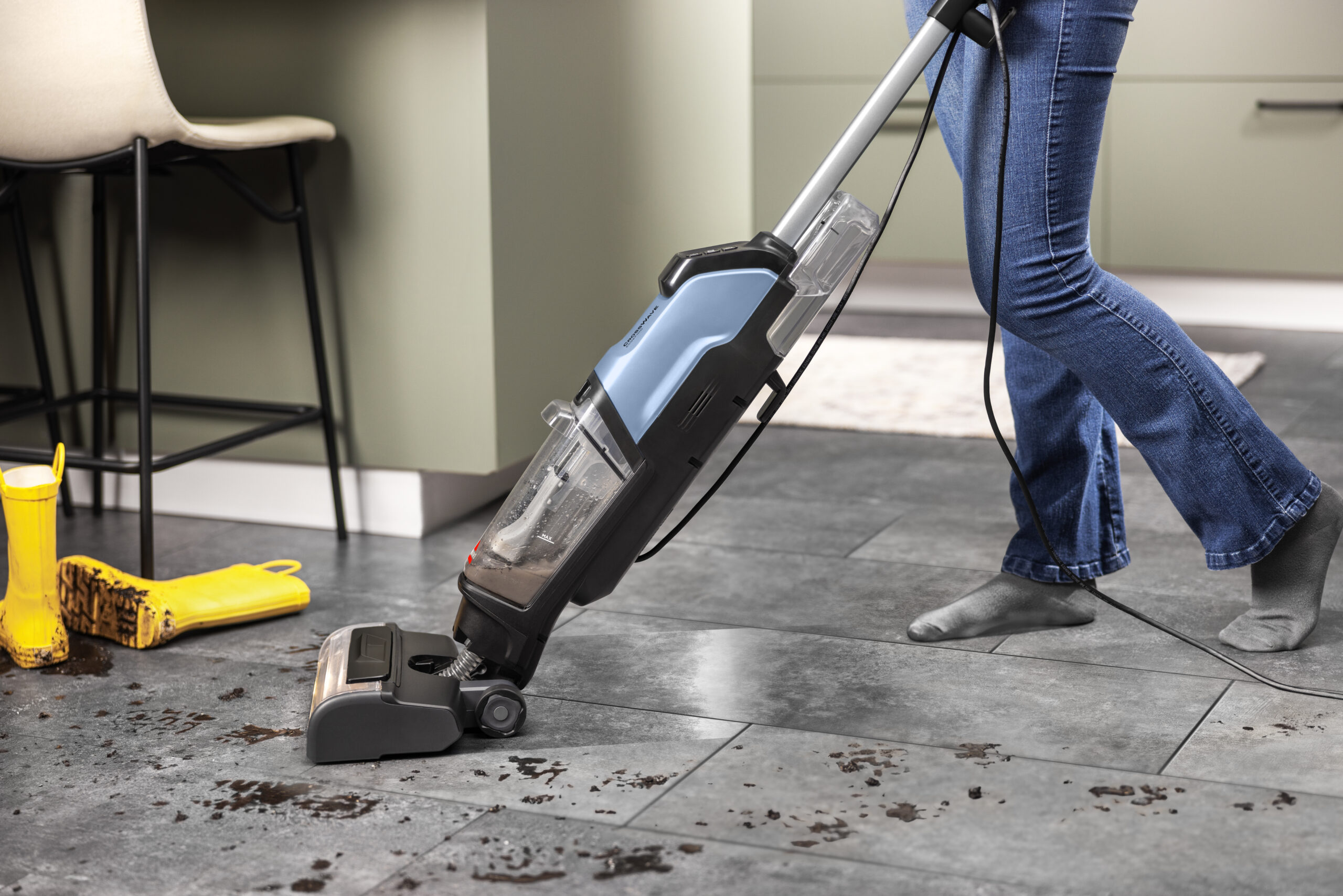 Bissell Vacuum Cleaner | CrossWave EdgeFind Select All-in-one Multi-surface | Corded operating | Washing function | 290-340 W | Black/Lake Blue/Silver - Image 6