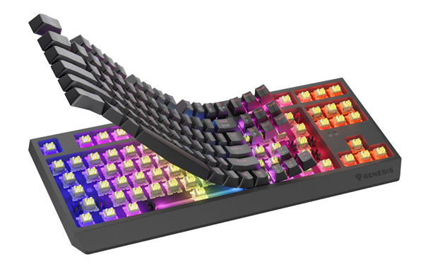 Genesis | THOR 230 | Mechanical Gaming Keyboard | Wireless | US | Black | 2.4 GHz, Bluetooth, USB | Outemu Silent Lemon - Image 3