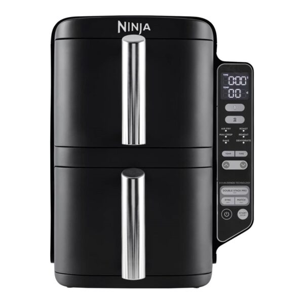 NINJA Double Stack Vertical Air Fryer with 2 Stacking Drawers | SL300EU | Power 2470 W | Capacity 7.6 L | Black