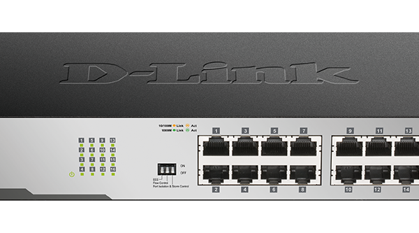 D-Link | 16-Port Gigabit Unmanaged Desktop Switch | DGS-1016D | Unmanaged | Desktop