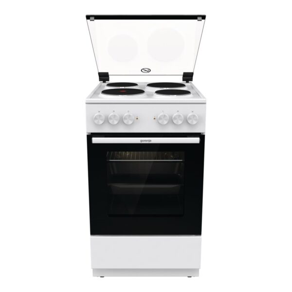 Gorenje Cooker | GE5A21WH | Hob type Electric | Oven type Electric | White | Width 50 cm | Grilling | Depth 59.4 cm | 68 L