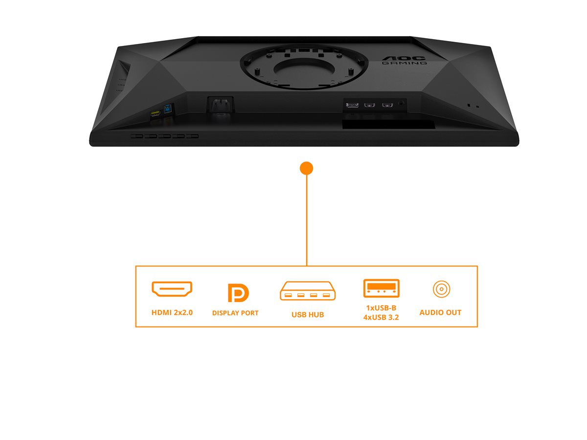 AOC | 25G4SXU | 24.5 " | IPS | FHD | 310 Hz | 1 ms | 1920 x 1080 pixels | 400 cd/m² | HDMI ports quantity 2 | Black - Image 19