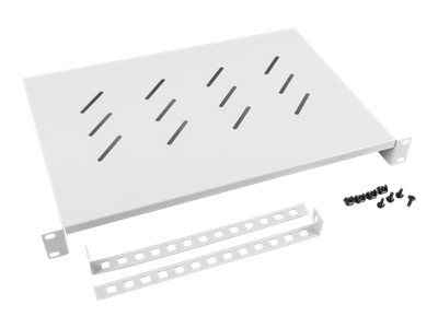 Lanberg 19" fixed shelf 1U/483x300mm, max load capacity up to 25kg | AK-1004-S | Grey