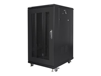 Lanberg | Rack cabinet 19" free-standing 22U/600x800 (flat pack) with mesh door | FF01-6822-23B | Black