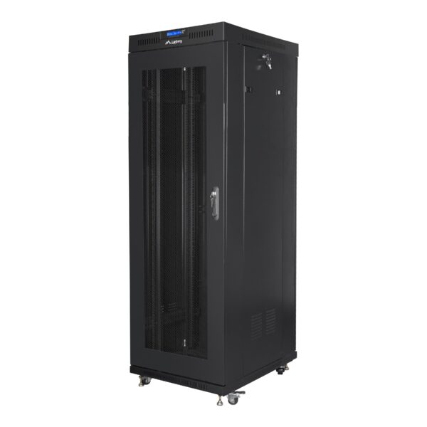 Lanberg | Rack cabinet 19" free-standing 37U/600x800 (flat pack) with mesh door, LCD | FF01-6837-23BL | Black