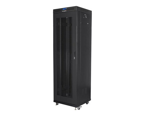 Lanberg | Rack cabinet 19" free-standing 42U/600x600 (flat pack) with mesh door, LCD | FF01-6642-23BL | Black