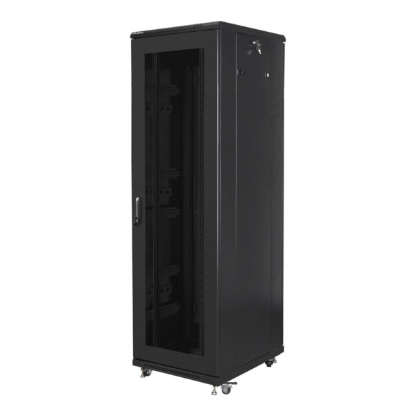 Lanberg | Rack cabinet 19" free-standing 42U/600x800 (flat pack) with mesh door | FF01-6842-23B | Black