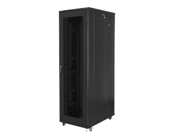 Lanberg | Rack cabinet 19" free-standing 42U/800x1000 (flat pack) with mesh door | FF01-8042-23B | Black