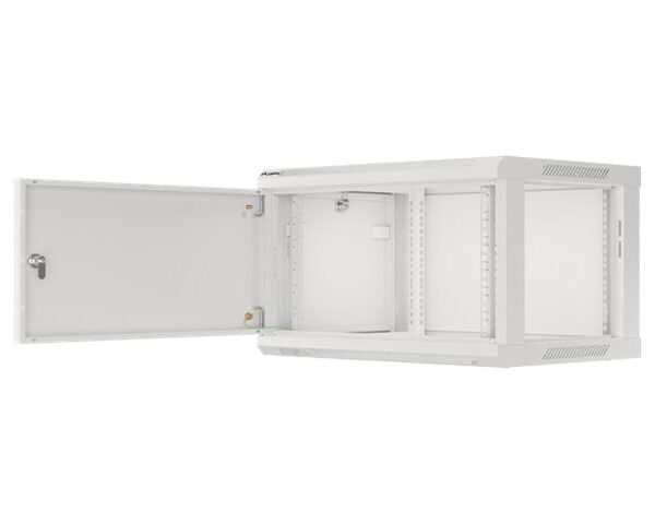 Lanberg | Rack cabinet 19" wall-mount 6U/600x450 for self-assembly with metal door (flat pack) | WF01-6406-00S | Grey