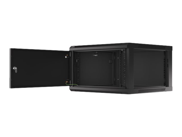Lanberg | Rack cabinet 19" wall-mount 6U/600x600 for self-assembly with metal door (flat pack) | WF01-6606-00B | Black