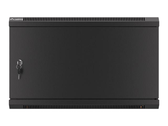Lanberg | Rack cabinet 19" wall-mount 6U/600x600 for self-assembly with metal door (flat pack) | WF01-6606-00B | Black - Image 3