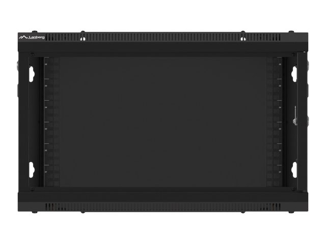 Lanberg | Rack cabinet 19" wall-mount 6U/600x600 for self-assembly with metal door (flat pack) | WF01-6606-00B | Black - Image 4