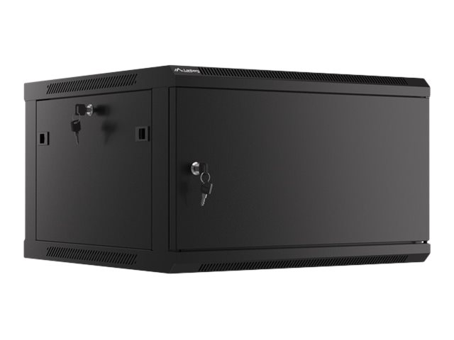 Lanberg | Rack cabinet 19" wall-mount 6U/600x600 for self-assembly with metal door (flat pack) | WF01-6606-00B | Black - Image 5