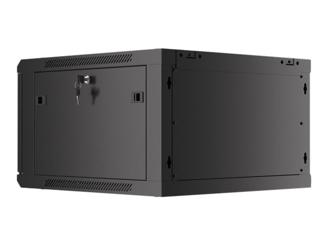 Lanberg | Rack cabinet 19" wall-mount 6U/600x600 for self-assembly with metal door (flat pack) | WF01-6606-00B | Black - Image 9