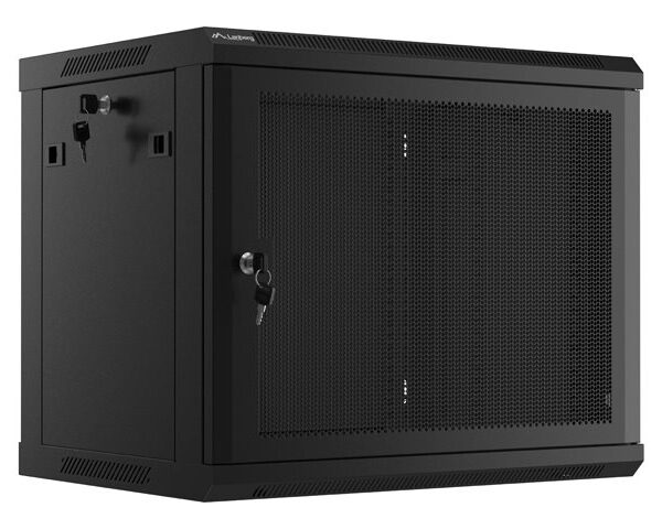 Lanberg | Rack cabinet 19" wall-mount 9U/600x450 with perforated door (flat pack) | WF01-6409-23B | Black