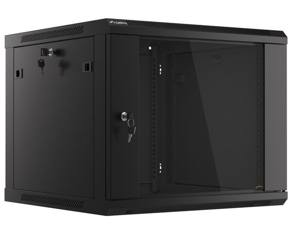 Lanberg | Rack cabinet 19" wall-mount 9U/600x600 (flat pack) V2 | WF01-6609-10B | Black