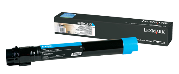 Lexmark C950X2CG | C950 Cyan Extra High Yield Toner Cartridge | Cartridge | Cyan