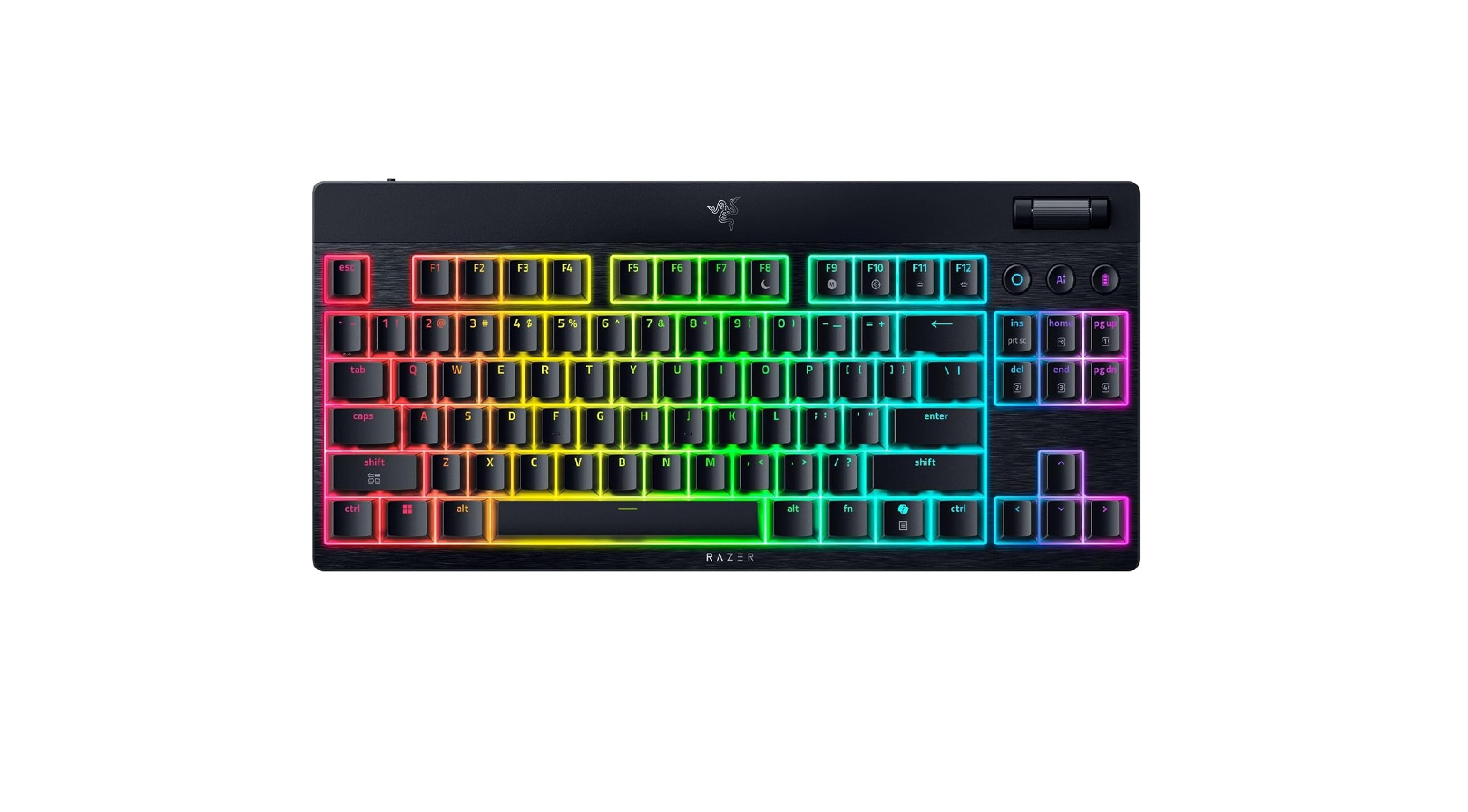 Razer | BlackWidow V4 Low-Profile HyperSpeed | Keyboard | Wireless | US | Bluetooth | Black | Green Switches