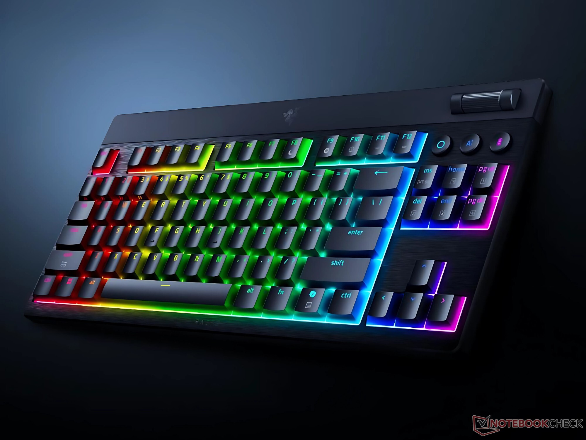 Razer | BlackWidow V4 Low-Profile HyperSpeed | Keyboard | Wireless | US | Bluetooth | Black | Green Switches - Image 4