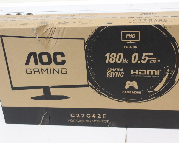 SALE OUT. AOC Gaming C27G42E 27", 1920x1080/1ms/300cd/m², HDMI, DisplayPort, Headphone Out | SALE OUT. AOC | C27G42E | 27 " | VA | FHD | 16:9 | 180 Hz | 1 ms | 1920 x 1080 pixels | 300 cd/m² | HDMI ports quantity 2 | Black | Warranty 36 month(s) | DAMAGED PACKAGING