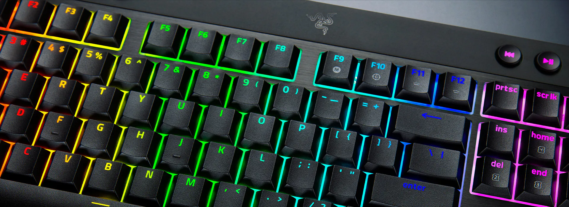 Razer | BlackWidow V4 Low-Profile HyperSpeed | Keyboard | Wireless | US | Bluetooth | Black | Green Switches - Image 3
