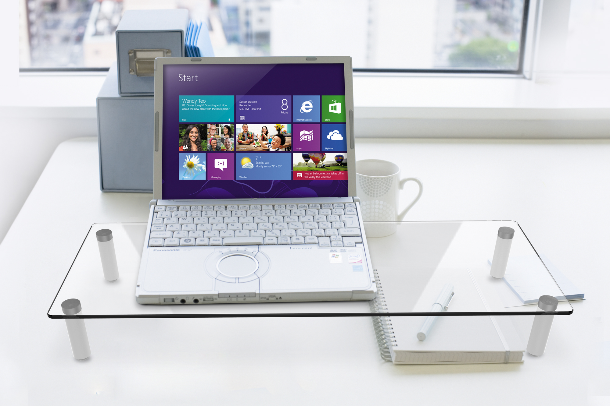 Digitus Universal glass monitor riser DA-90358 | 13-32 " | Maximum weight (capacity) 20 kg - Image 4