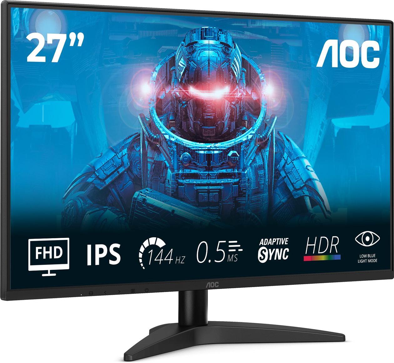 AOC | 27B36X | 27 " | IPS | FHD | 16:9 | 144 Hz | 4 ms | 1920 x 1080 pixels | 300 cd/m² | HDMI ports quantity 1 | Black - Image 3
