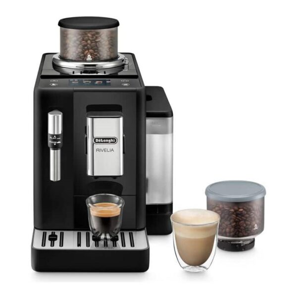 Delonghi Coffee Machine | EXAM 440.35.B RIVELIA | Pump pressure 19 bar | Built-in milk frother | Automatic | 1450 W | Onyx Black