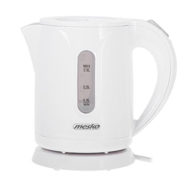 Mesko Kettle | MS 1376 | Electric | 850 W | 0.8 L | Plastic | 360° rotational base | White