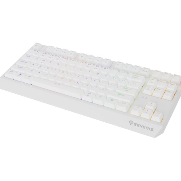 Genesis | THOR 230 | Mechanical Gaming Keyboard | Wireless | US | White | 2.4 GHz, Bluetooth, USB | Outemu Red